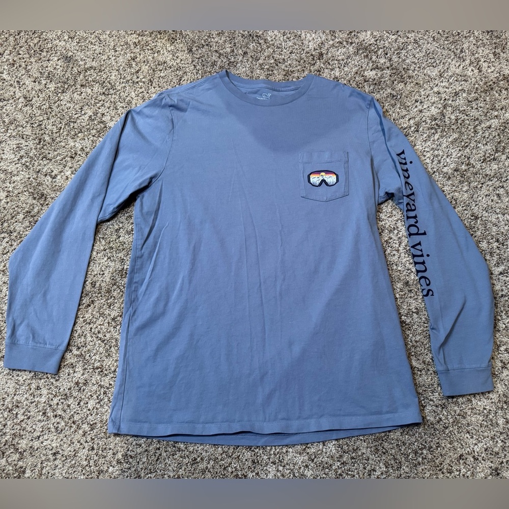 Vineyard Vines Slate Blue Long Sleeve Tee